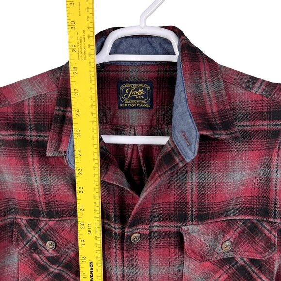 Jachs Mens XL Heritage Brawny Flannel Shacket Heavy Shirt Tartan Plaid Jacket - Picture 8 of 15